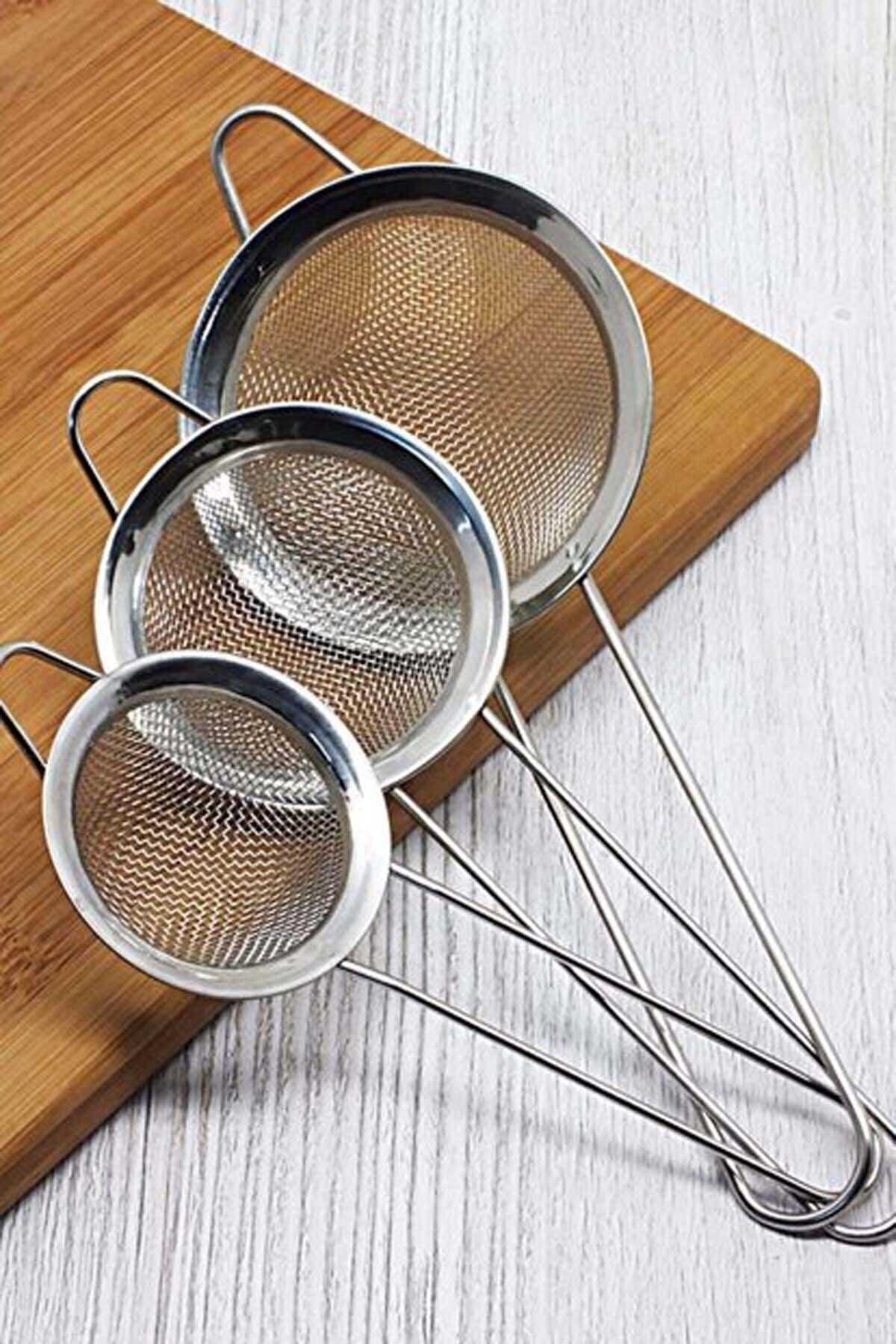 Steel 3 Size Tea Strainer 3 Strainer - Swordslife