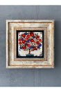 Framed Stone Wall Decor Pomegranate Themed 20 x 20 cm - Swordslife