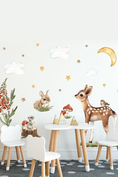 Jungle Buddies Wall Sticker – 100 × 50 cm Vinyl Decal
