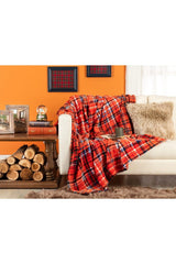 Cheri Printed Welsoft Tv Blanket - Orange - Swordslife