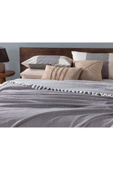 Chevron Woven Double Bedspread 240x260 Cm Purple - Swordslife