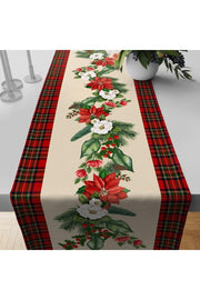 New Year's Eve Christmas Themed Royal Plaid Runner