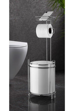 Chrome Replacement Toilet Paper Holder with Trash Can