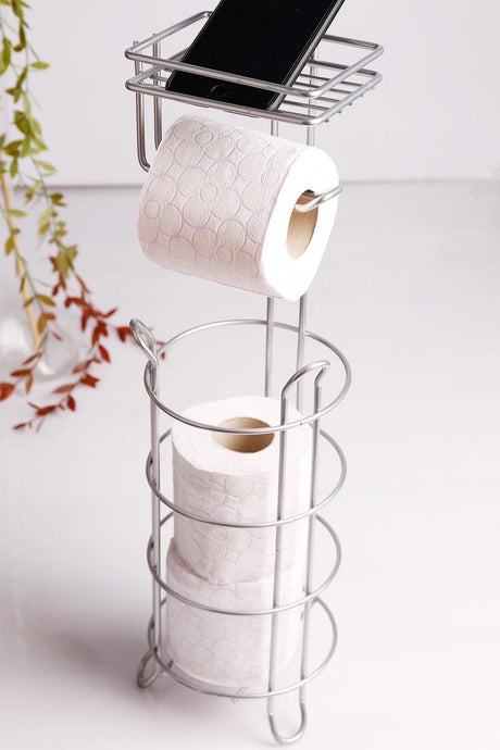 Redundant Multi-Purpose Wc Paper Holder with Chrome Stand