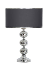Chrome Plated Triple Sphere Metal Lampshade Anthracite with Chrome Stripe - Swordslife