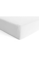 Double Oversized Cotton Elastic Bed Sheet White 180x200 cm - Swordslife