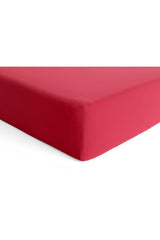 Double Oversized Cotton Elastic Bed Sheet Red 180x200 Cm - Swordslife