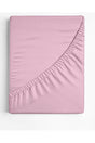 Double Cotton Elastic Bed Sheet 160 X 200 Cm Pink - Swordslife