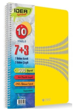 A4 Spiral Notebook with 10 Sections and 300 Sheets
