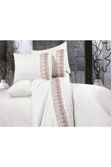 Cindy Guipure Double Duvet Cover Set 4 Pieces Powder - Swordslife