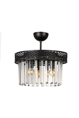 Citrus 3rd Black Lux Crystal Stone Chandelier - Swordslife