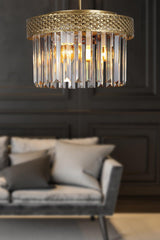 Citrus 3rd Tumbled Lux Crystal Stone Chandelier - Swordslife