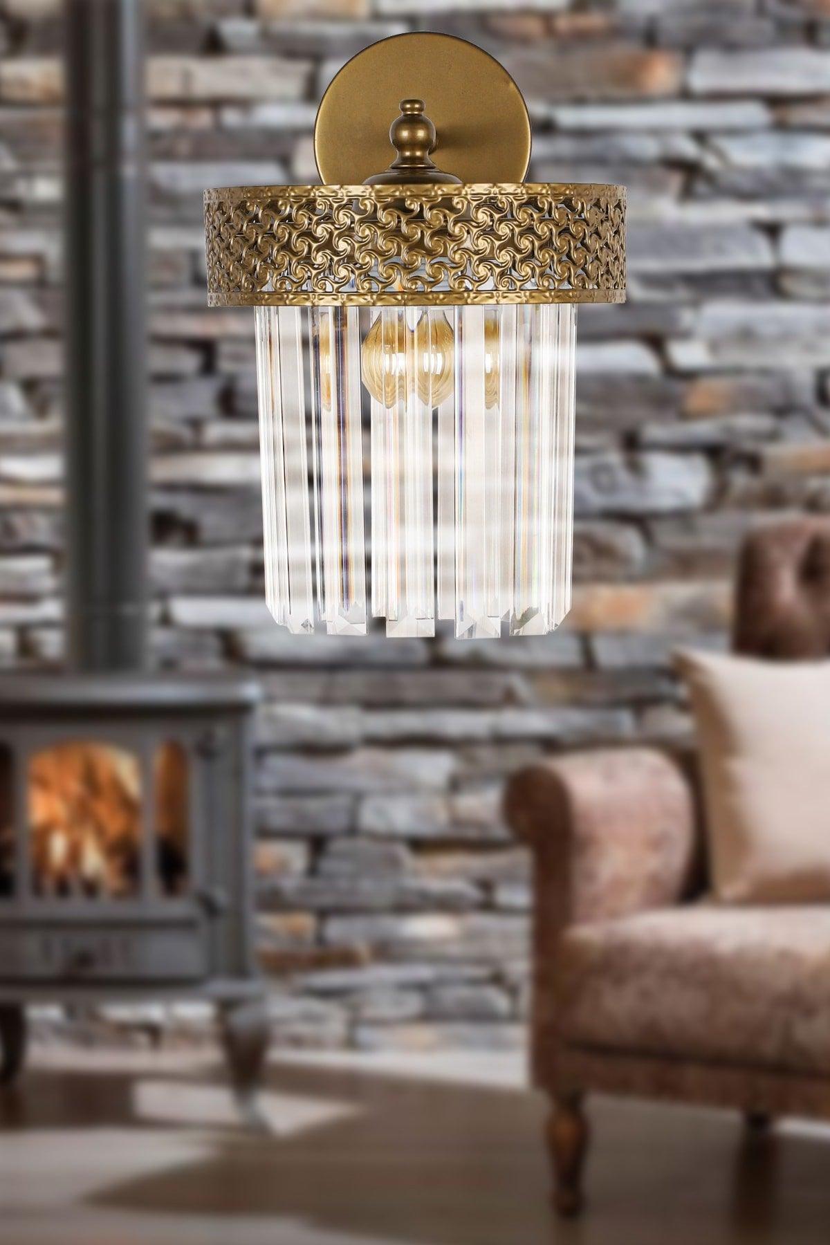Citrus Sconce Lux Crystal Stone Tumbled - Swordslife