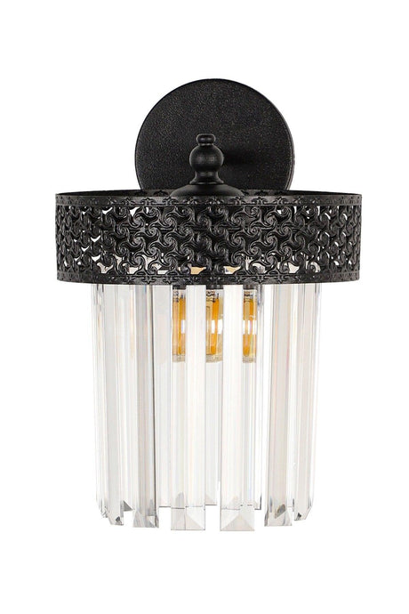 Citrus Sconce Lux Crystal Stone Black - Swordslife