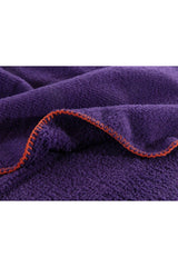 Claire Sherpa Single Plain Blanket Purple - Swordslife