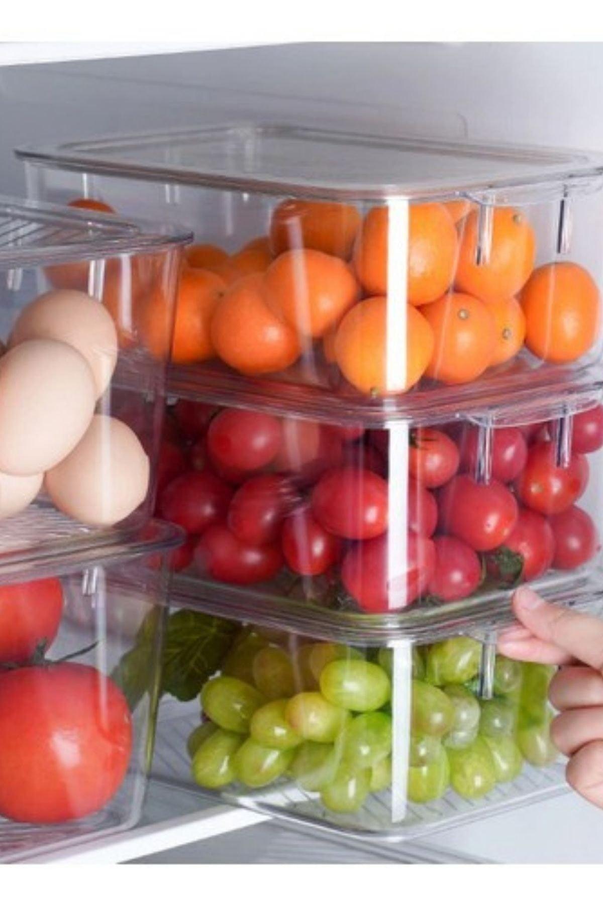 Maxi Refrigerator & Cabinet Organizer with Lid 3 pcs - Swordslife