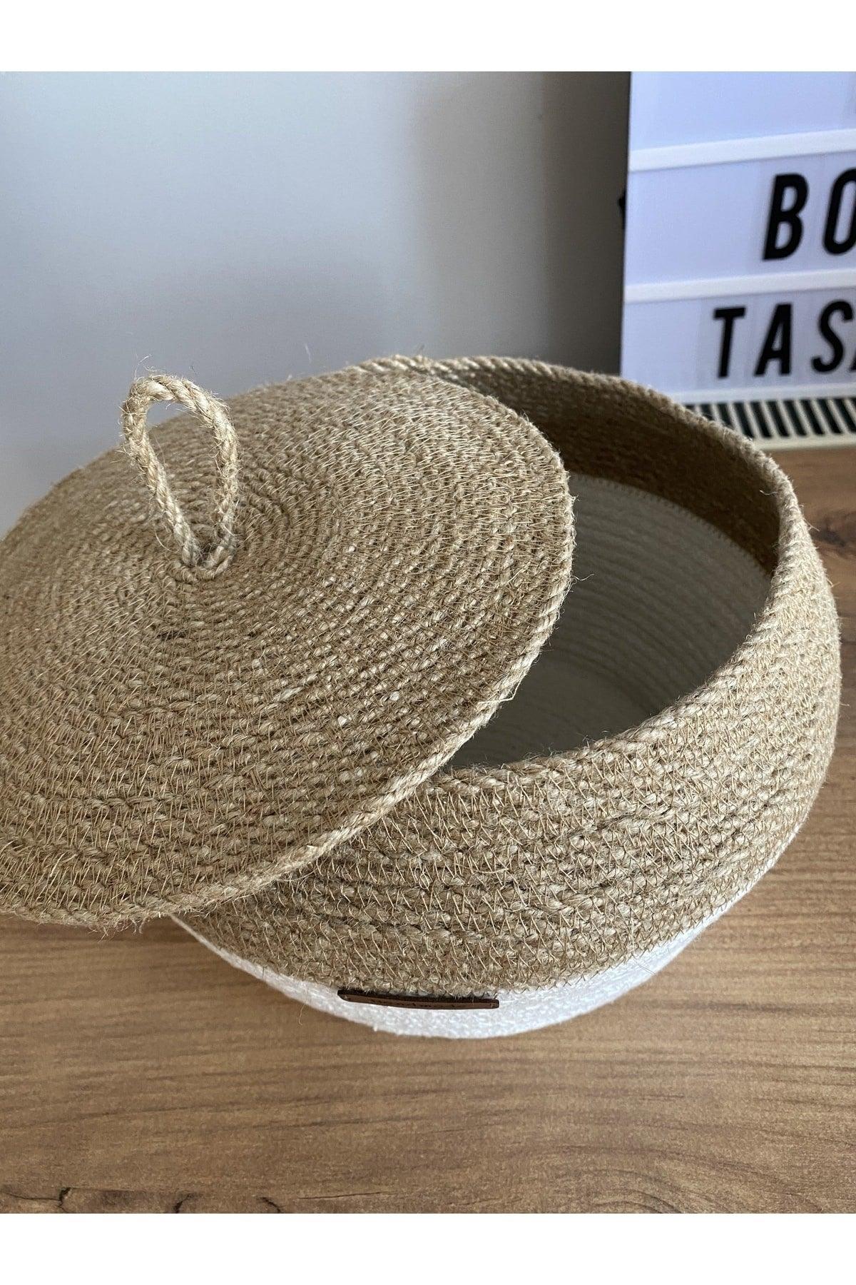 Tress Woven Wicker Basket Organizer with Lid - Swordslife