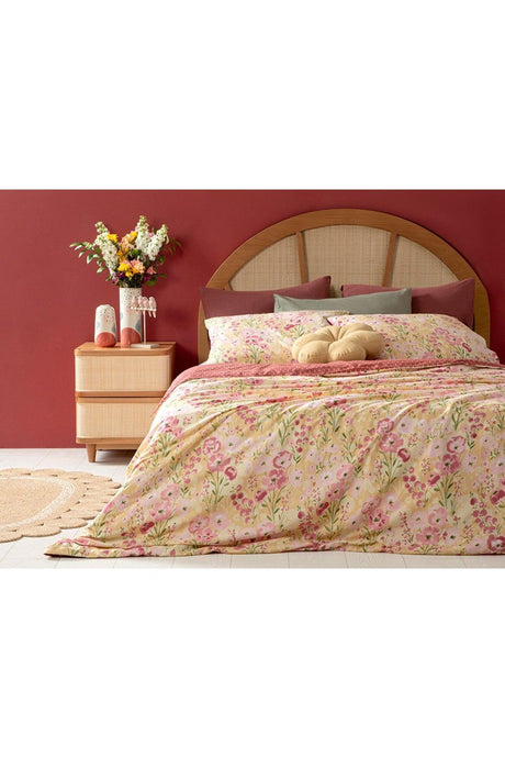 Clarkia Cotton Single Duvet Cover Set