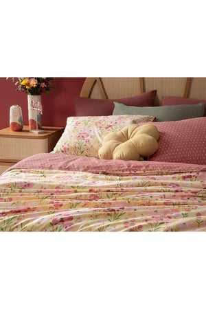 Clarkia Cotton Single Duvet Cover Set