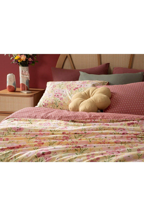 Clarkia Cotton Single Duvet Cover Set