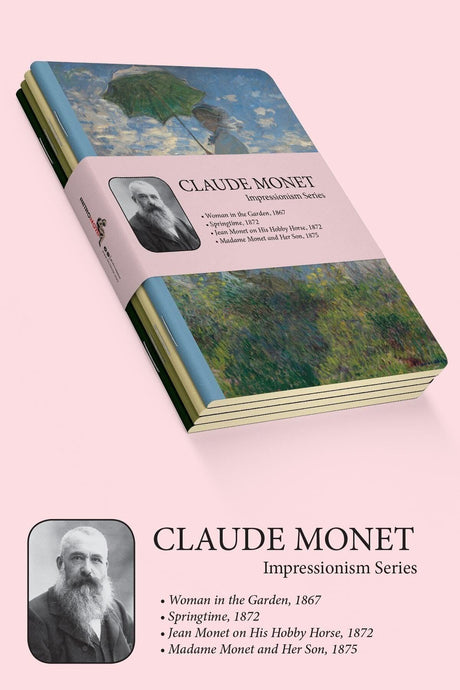 Claude Monet Notebook Set of 4 - Impressionism