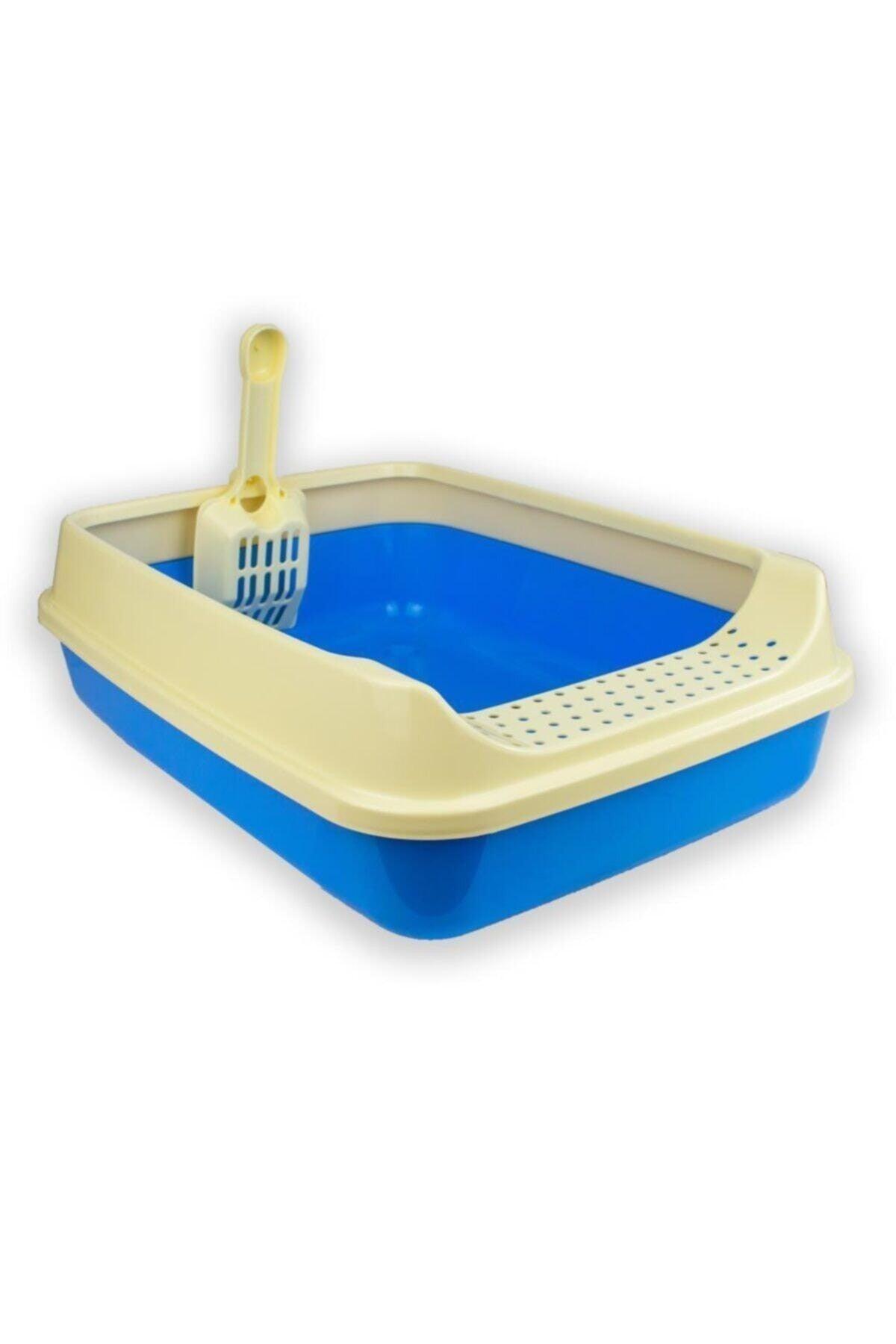 Open Cat Toilet+shovel50x35x15cm Blue