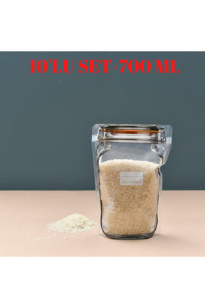 Jar Look Storage Bag with Clip Lid-10 Pcs-700ml - Swordslife