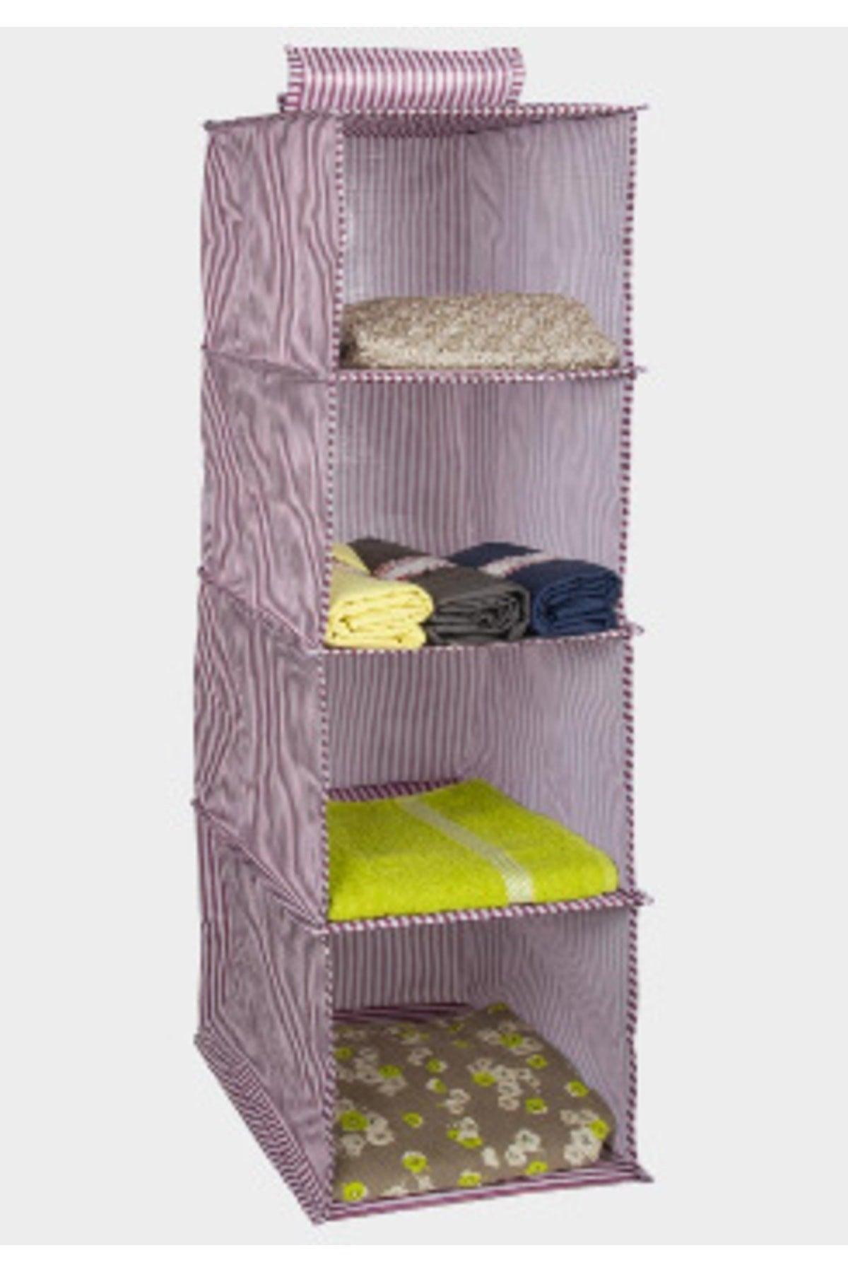 Wardrobe Organizers 4 Eyes Foldable Cloth Shelf Organizer 68 Cm X 30 Cm X 24 Cm - Swordslife