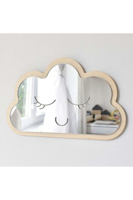 Cloud Mirror Kids Room Decor Unbreakable Wooden Ornament - Swordslife