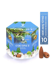 Coconut / Coco Backflow Incense Waterfall Conical Backflow Incense Cones 10 Pcs /cones - Swordslife