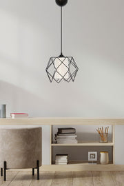 Koza White Glass One Kitchen, Hallway, Hallway Pendant Chandelier - Swordslife