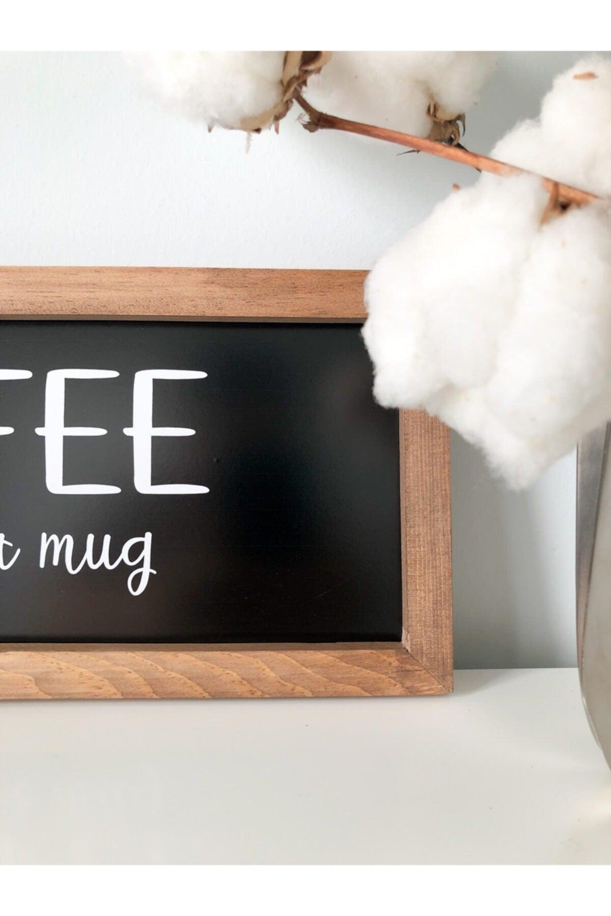 Coffee Corner Black Coffee A Hug In A Mug Wooden Frame 17*42 Cm - Swordslife