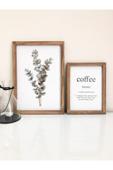 Coffee Corner Eucalyptus Coffee Wooden Frame Set - Swordslife