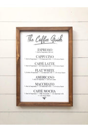Coffee Corner The Coffee Guide Wooden Frame-walnut - Swordslife