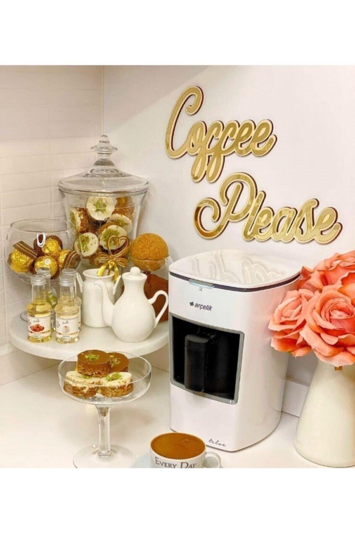 Coffee Please Mirrored Gold Plexi Graffiti