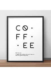 Black Framed Wooden Wall With Coffee Lettering