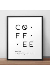 Black Framed Wooden Wall With Coffee Lettering