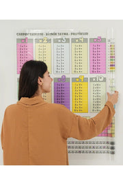 Colored Multiplication Table Static Paper