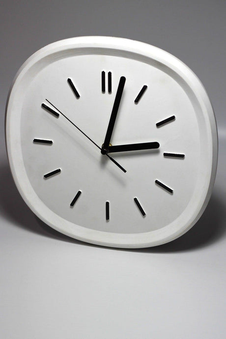 Colorful Design Square Concrete Wall Clock | white 26cm - Swordslife