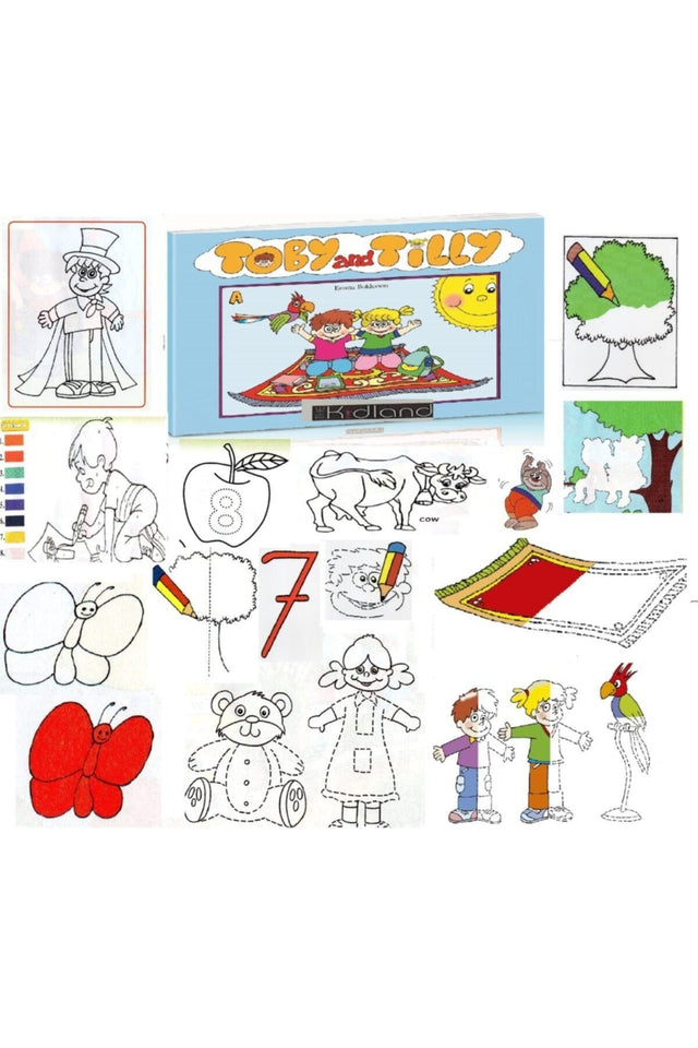 Color Coloring Activity Book - Supported in English - 80 Pages - Pull and Break - 3 -4 -5 -6-7- Age 8 - Swordslife