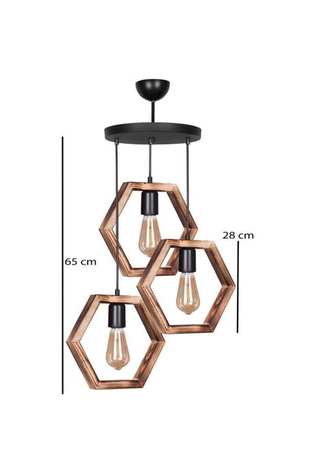 Colorful Wooden Triple Pearl Chandelier - Swordslife