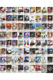 Colorful Anime Collage 70s Poster Wallpaper
