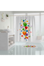 Colorful Balloon Pattern Bathroom Curtain Printed Bathroom Shower Curtain 180x200cm Single Wing Bath Curtain - Swordslife
