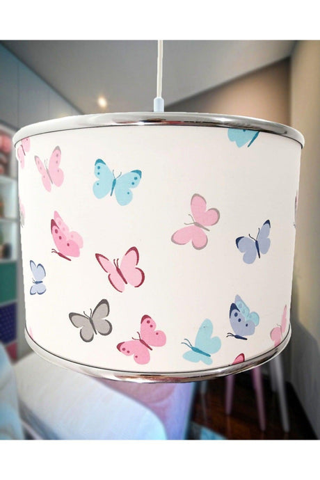 Colorful Butterfly Young Baby Kids Room Chandelier Lampshade Pendant Lamp - Swordslife