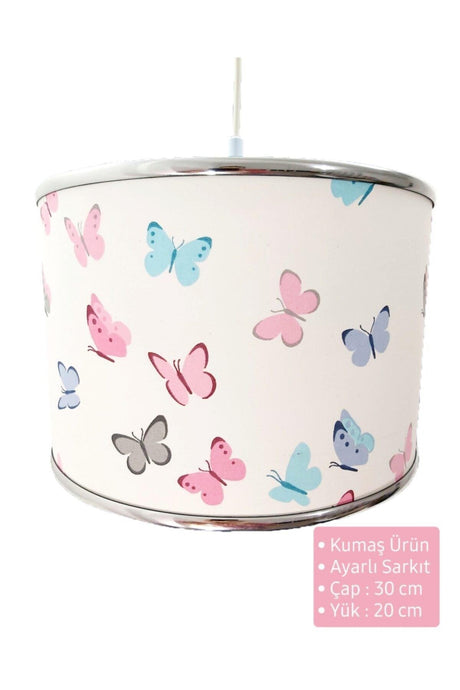 Colorful Butterfly Young Baby Kids Room Chandelier Lampshade Pendant Lamp - Swordslife