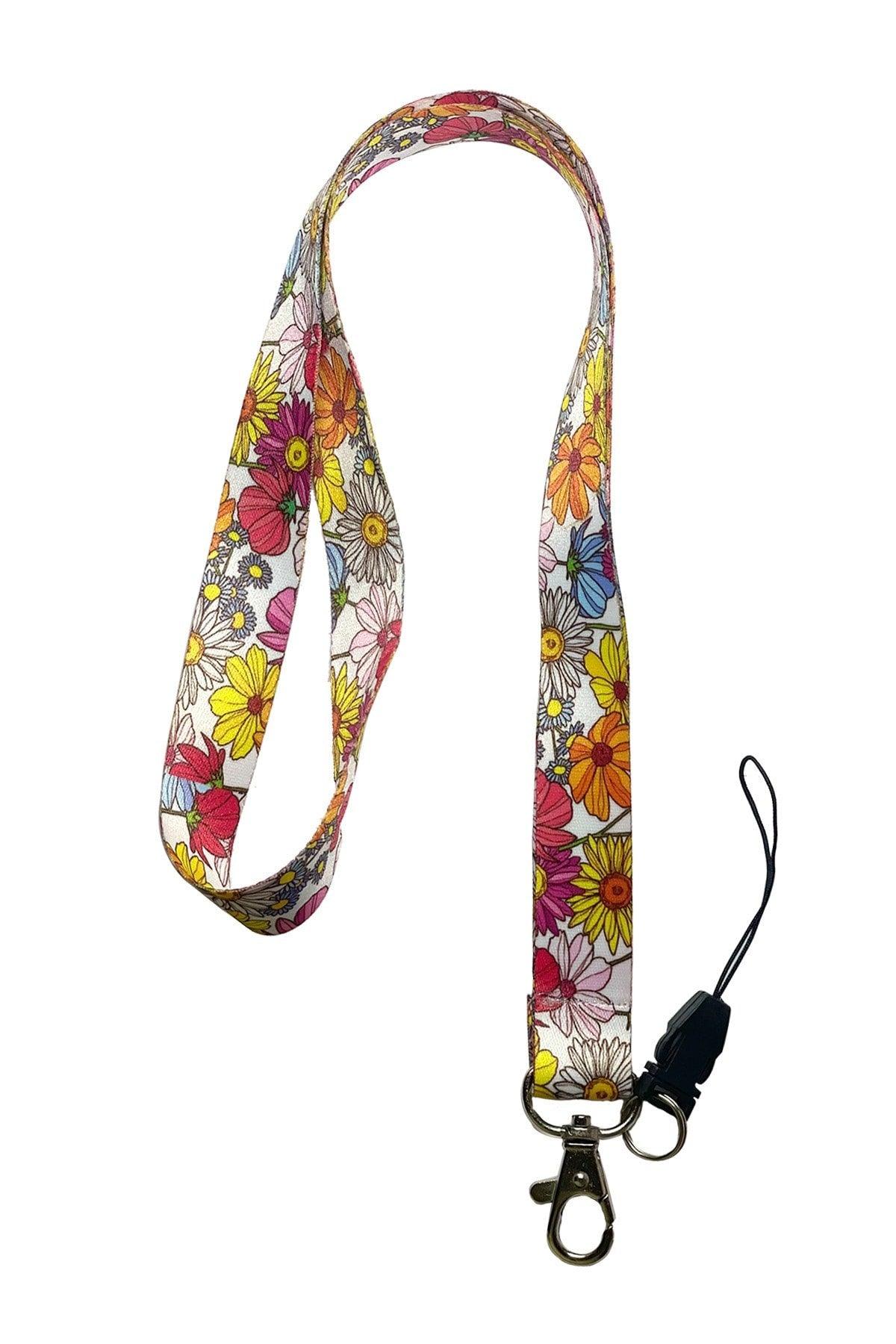 Colorful Daisy Neck Lanyard And Phone Strap