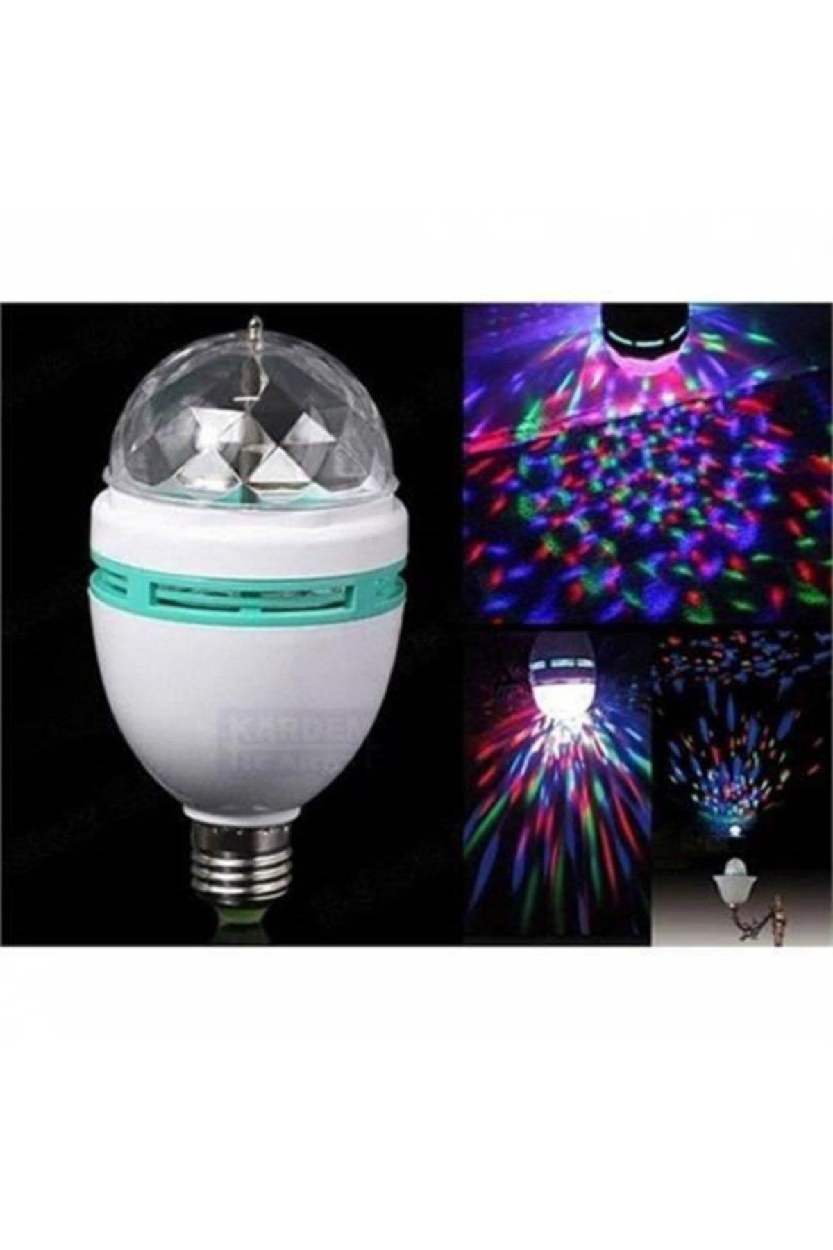 Colorful Led Rotating Head Disco Bulb Night