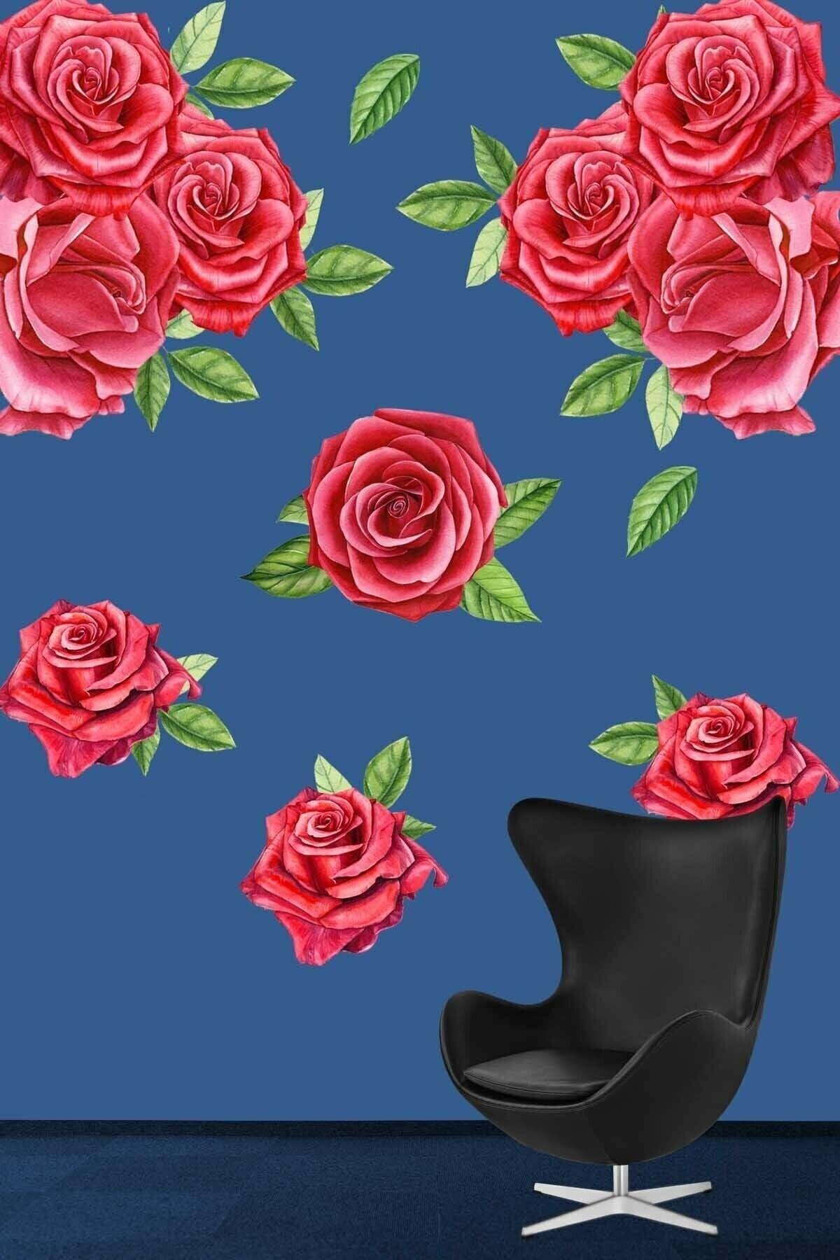 Colorful Peony Flowers Giant Wall Sticker - Swordslife