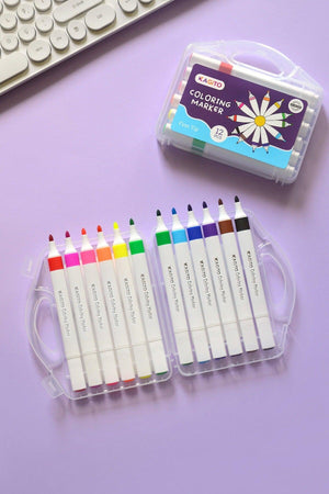 Coloring Marker Pen Set (12 pcs)