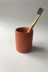 Concrete Toothbrush Holder Terracotta - Swordslife